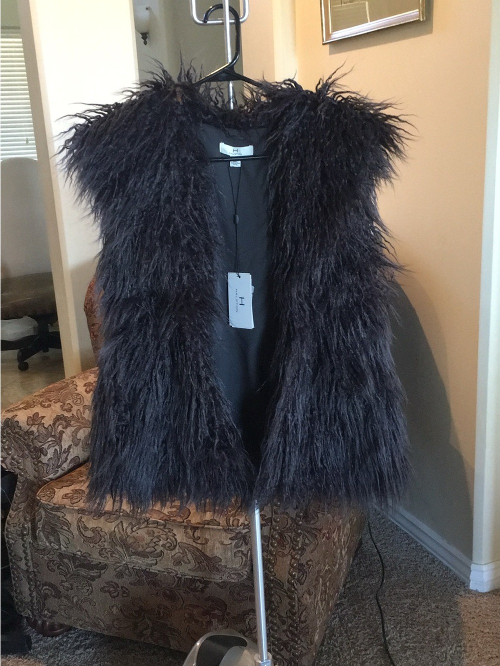 H by Halston Faux Fur Vest - NWT!!!